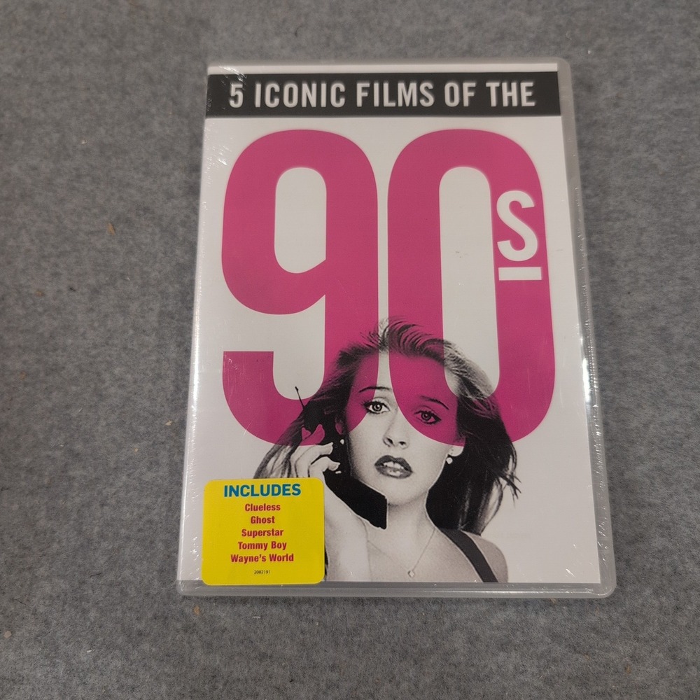 5 Iconic Films of the 90s DVD Clueless Ghost Superstar Tommy Boy Waynes World - Picture 1 of 2